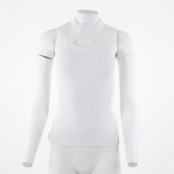 Rebecca Taylor Cutout Rib Knit Sweater Tank - Picture 2 of 5